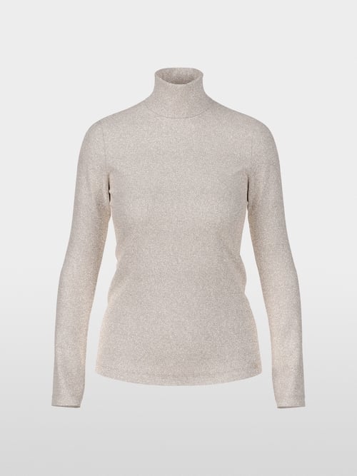 T-shirt à manches longues étroit en lurex