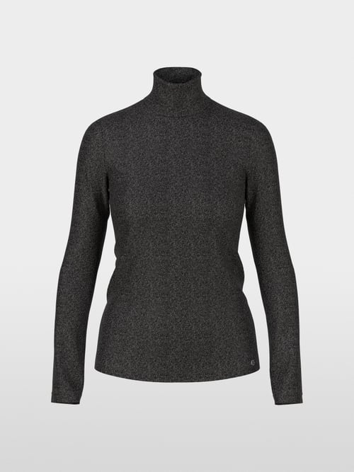 Slim-fit lurex long-sleeved top