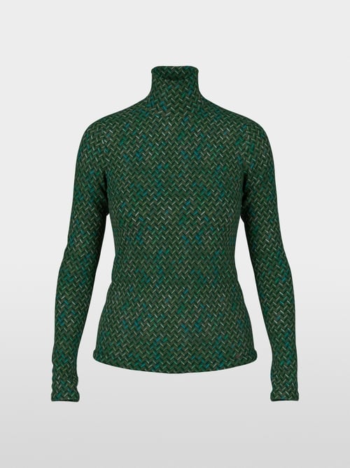 Stretch shirt with herringbone pattern