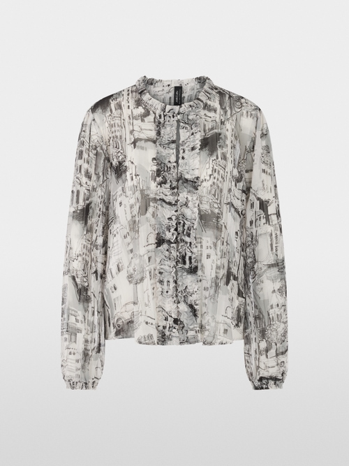 CITY-print blouse van gerecycled materiaal