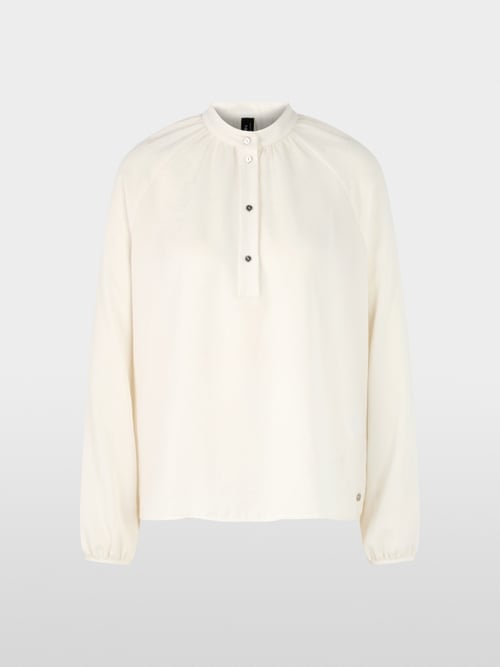 Blouse met opstaande kraag “Rethink Together”
