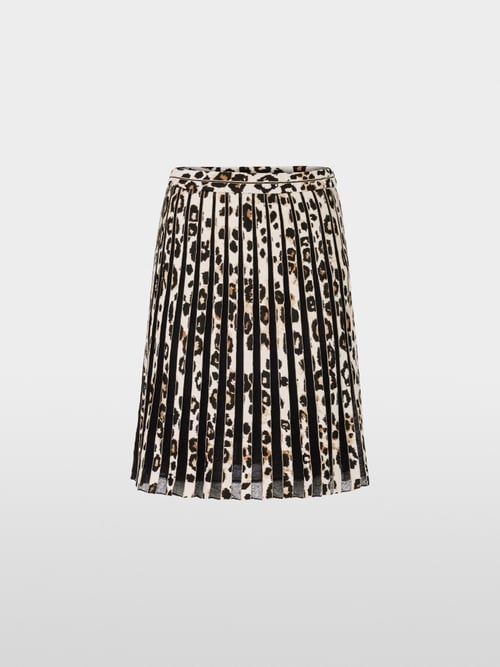 Knitted in Germany leo print mini skirt