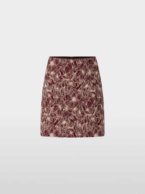 Mini-jupe avec motif jacquard floral