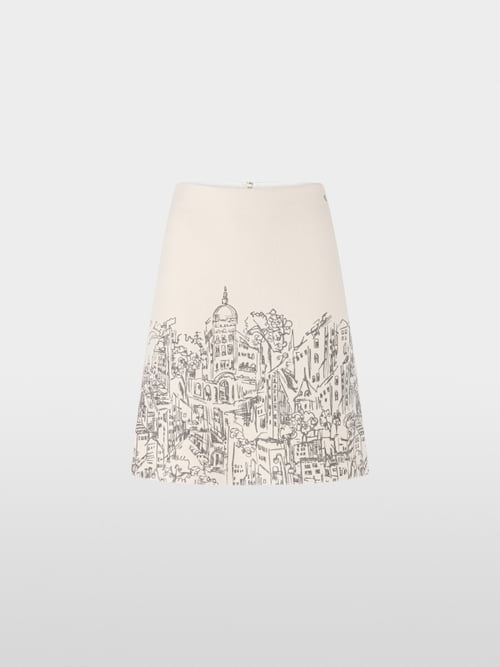 Rok van scheerwol Knitted in Germany