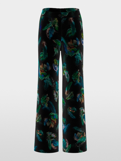 Samt-Hose WARRI mit Federprint