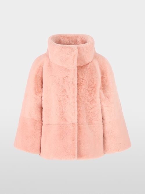 Elegante jas met imitatiebont