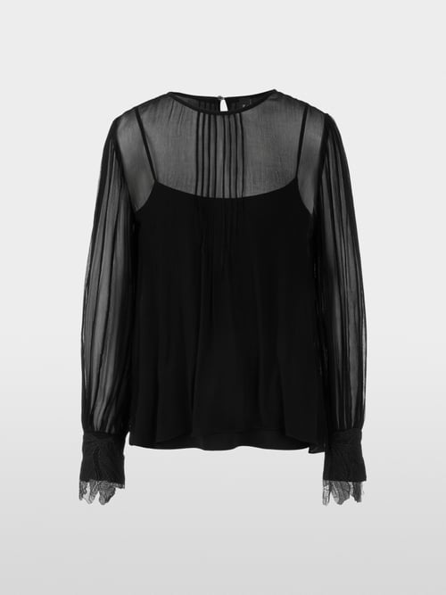 Blouse van zachte viscosecrêpe