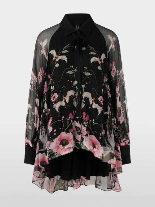 Lange blouse met bloemenmotief