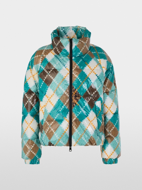 Wattierte Outdoorjacke mit Argyle-Muster