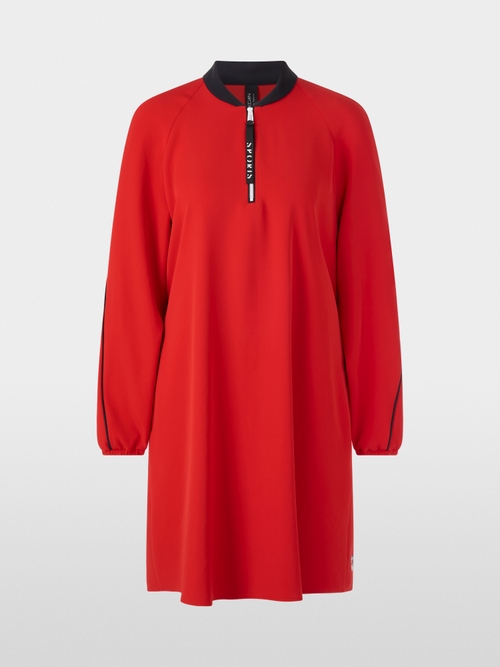 Kleid mit Zipper und Raffdetail