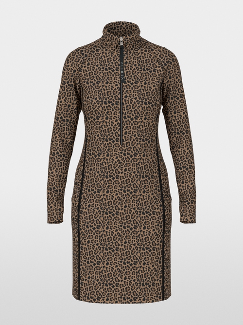Leo dress in ribbed jersey with zip