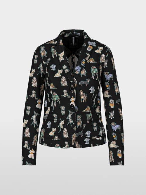 Blazer en scuba avec imprimé chien