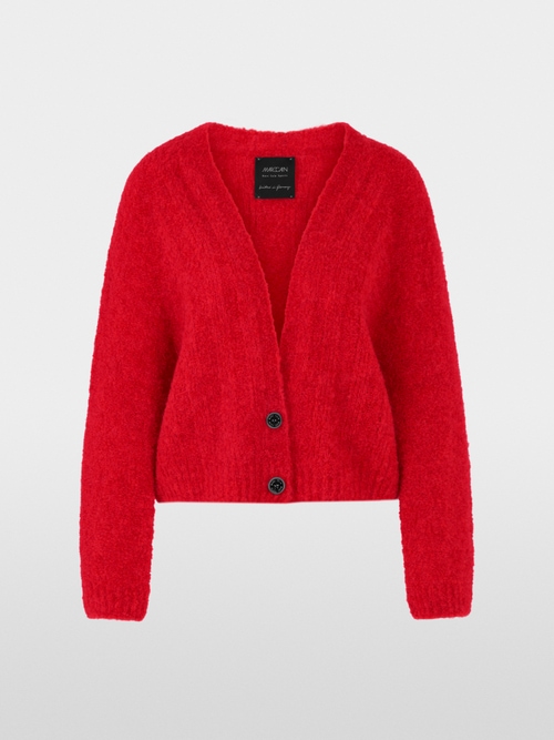 Nahtloser Cardigan – "Knitted in Germany"