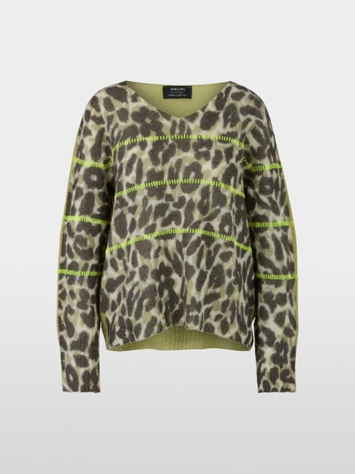 Pull fin à motif léopard tricoté en Allemagne