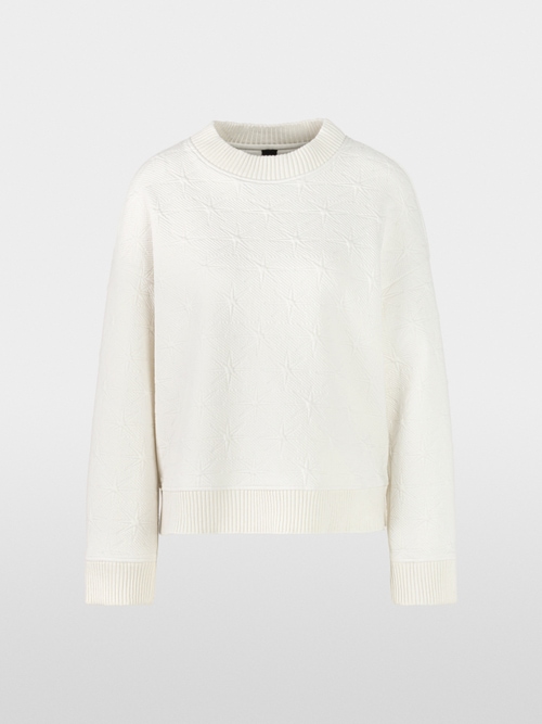 Sweatshirt met sneeuwsterstructuur