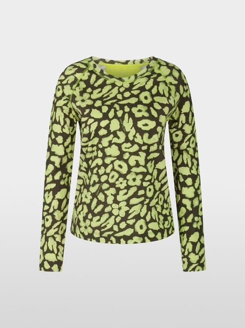 T-shirt à manches longues avec imprimé léopard