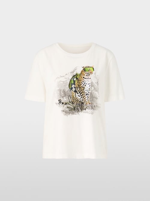 T-shirt avec léopard en randonnée