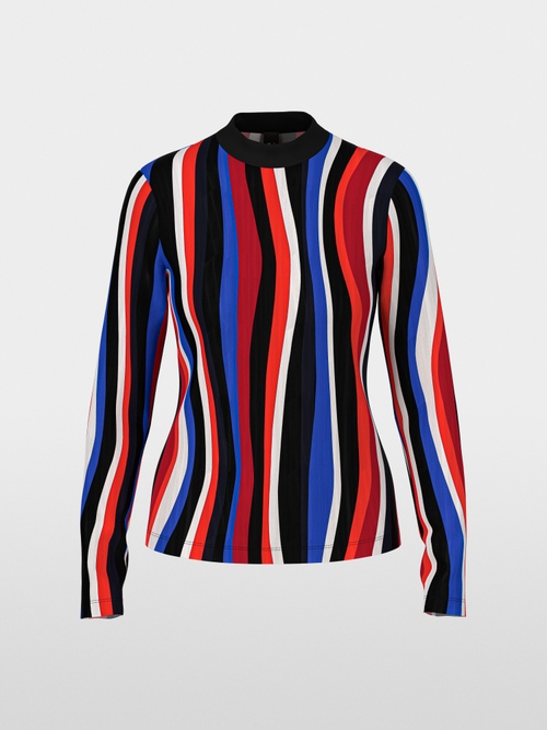 Long-sleeve colour block shirt