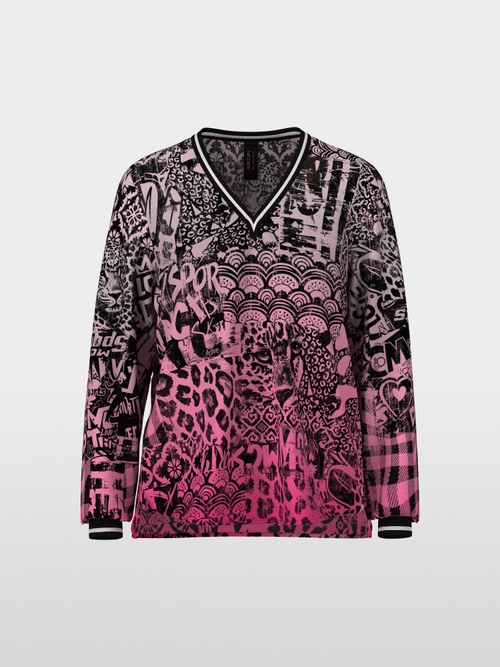 Losvallende blouse met print
