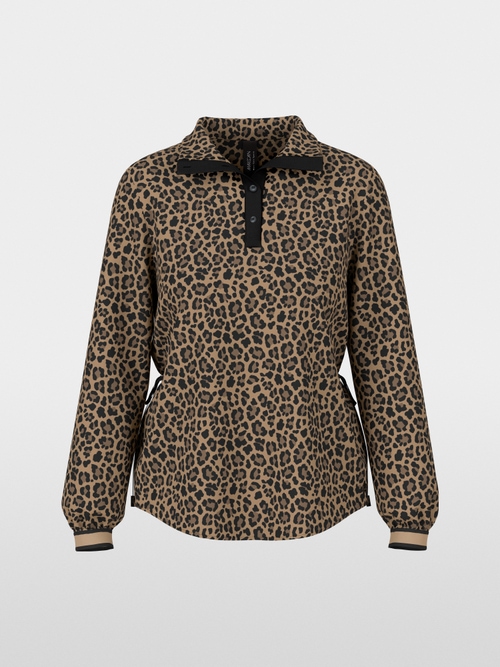 Viscose blouse with leopard print