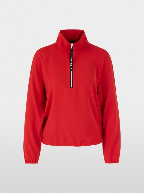 Blouse shirt with zip and drawstring