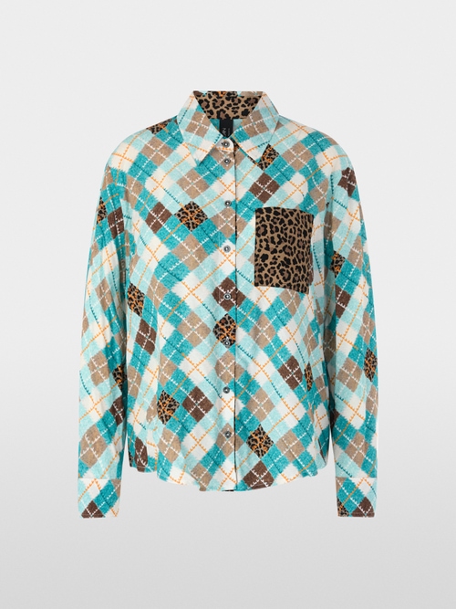 Viscose blouse with argyle pattern