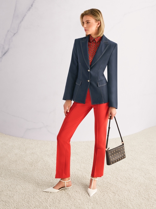 Denim-look blazer