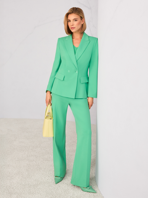Stretch viscose fitted blazer