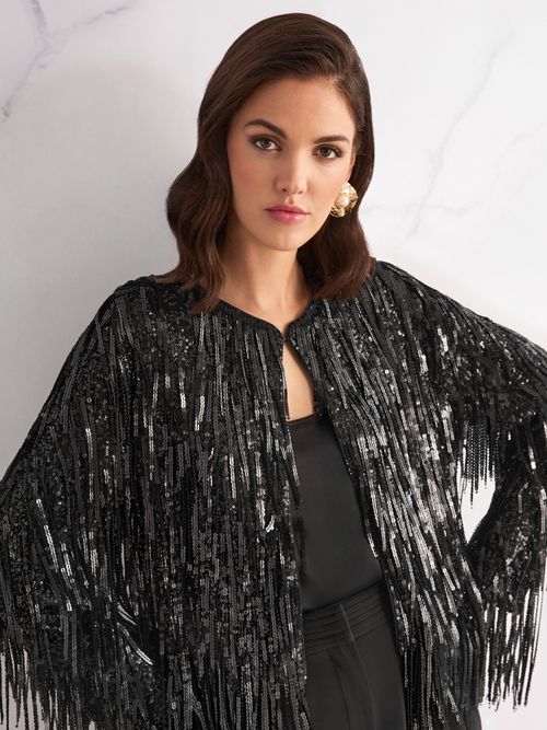 Party top with embellishment