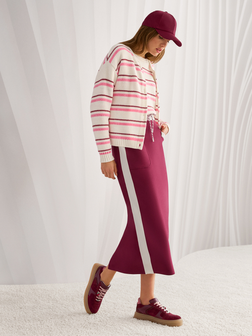 ‘Knitted in Germany’ striped cardigan