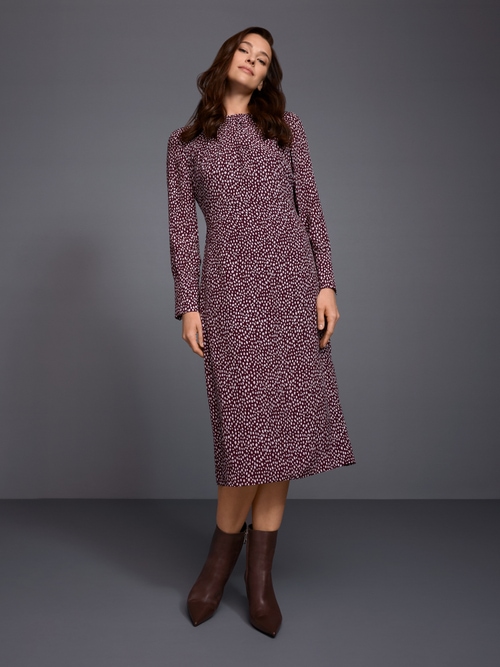 Maxi dress with polka dot print