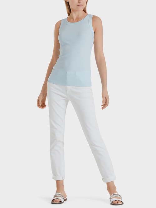 Tank top in fine ribbed jersey