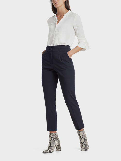 Tapered pleated front pants