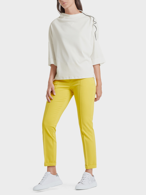 T-Shirt mit Raffdetail