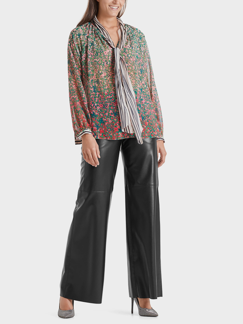 Weite Bluse mit Millefleurs-Print