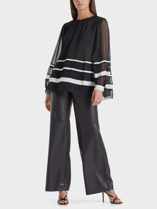 Weite Bluse aus Crêpe