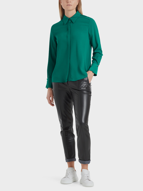 Bluse mit Matt/Glanz-Effekt
