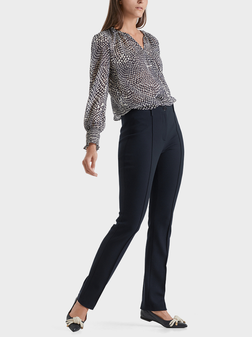 Pantalon en jersey structuré