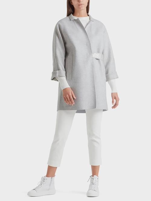 Lässige Longjacke aus Wollmix