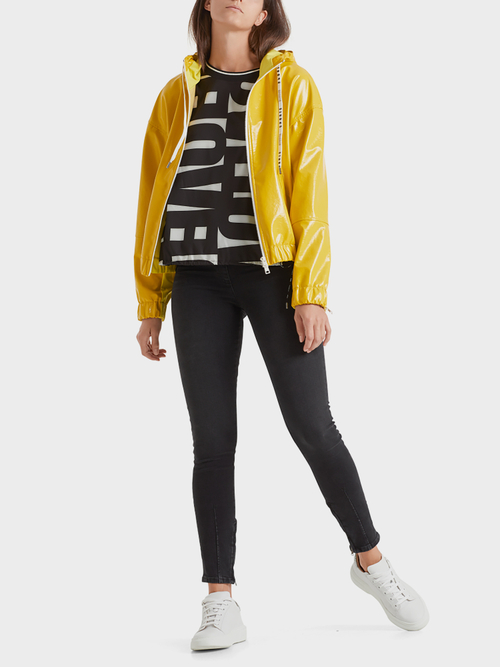 Patent leather look jacket