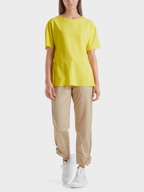 Blouse-style top with pleats