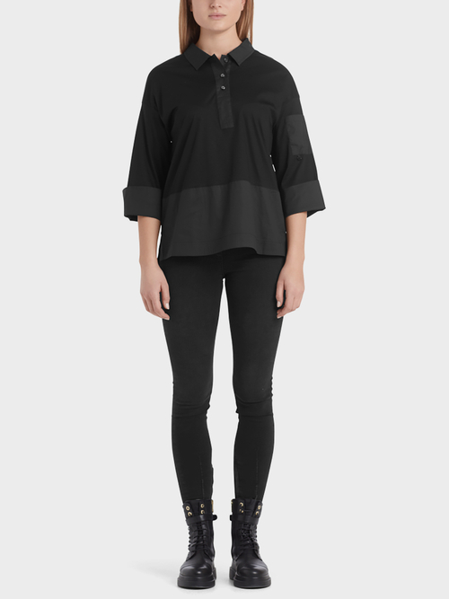 Blouse-style top with pocket detail