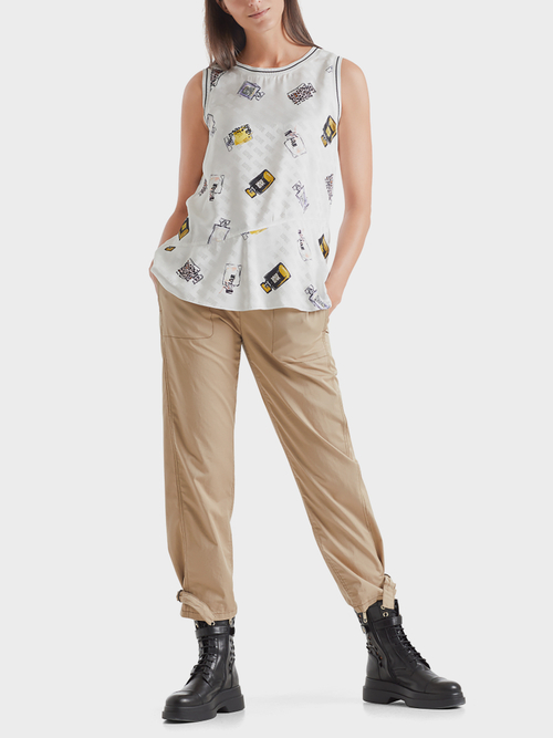 Top in bamboo and silk