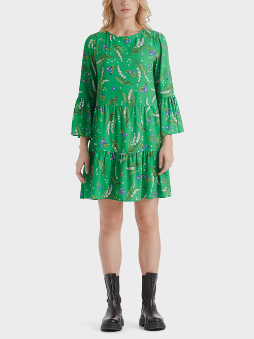 Dress with lily of the valley print