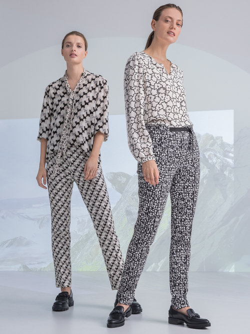 Blouse met waterlelieprint