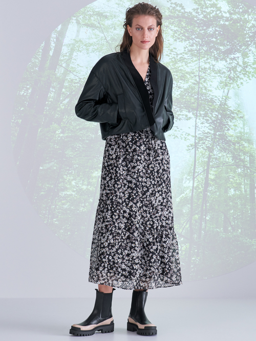 Veste courte en similicuir nappa