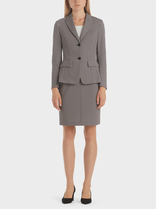 Jersey blazer with graphic pattern