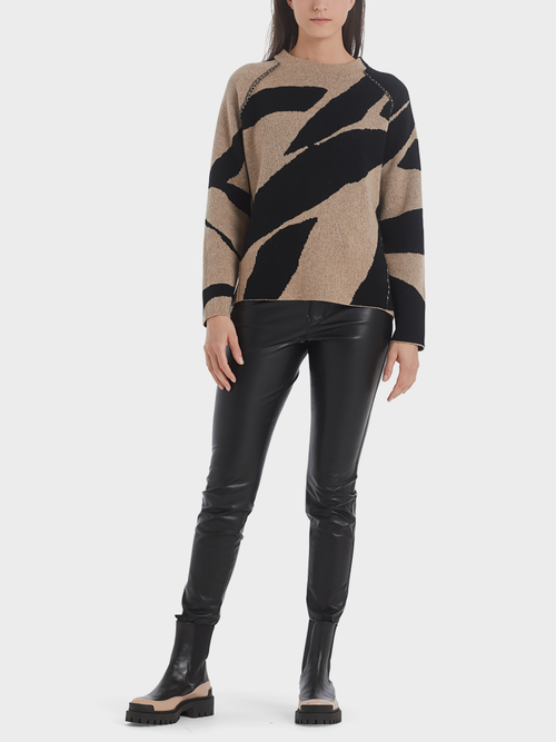 Jacquard sweater with cashmere