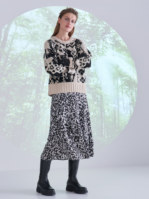 Jacquardpullover mit Norwegermuster