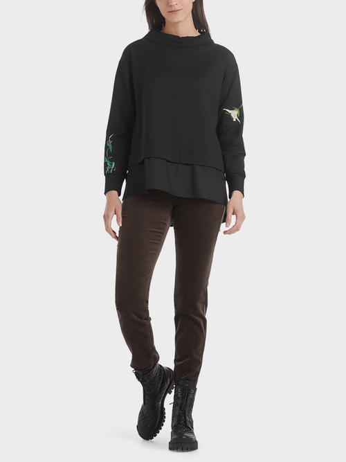 Feminines Sweatshirt mit Stickerei
